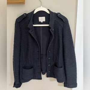 LOFT Textured Black Cardigan